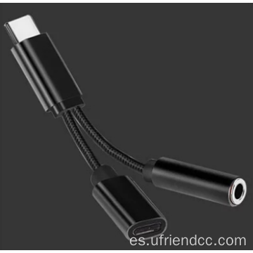 Adaptador de cargador tipo C a 3.5 mm altamente compatible